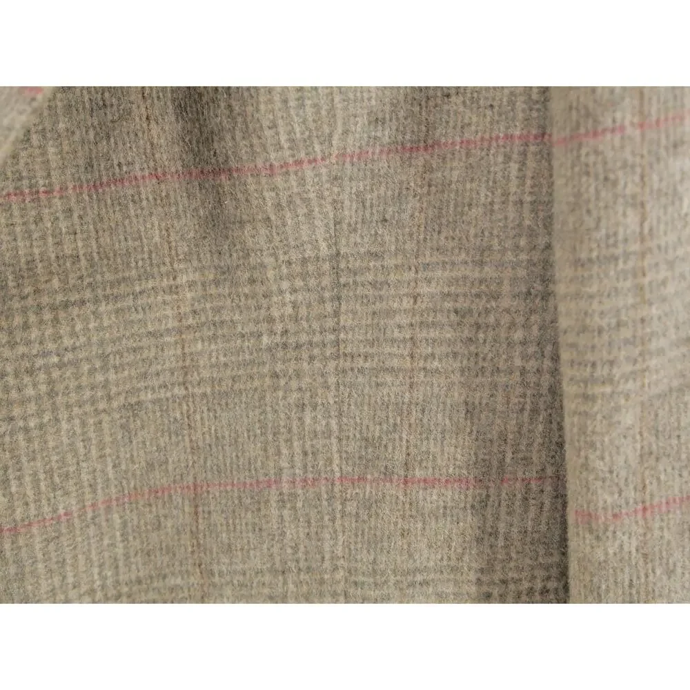 Vtg Hart Schaffner Marxt Men 40S 100% Camel Hair Blazer Plaid Sport Coat Jacket